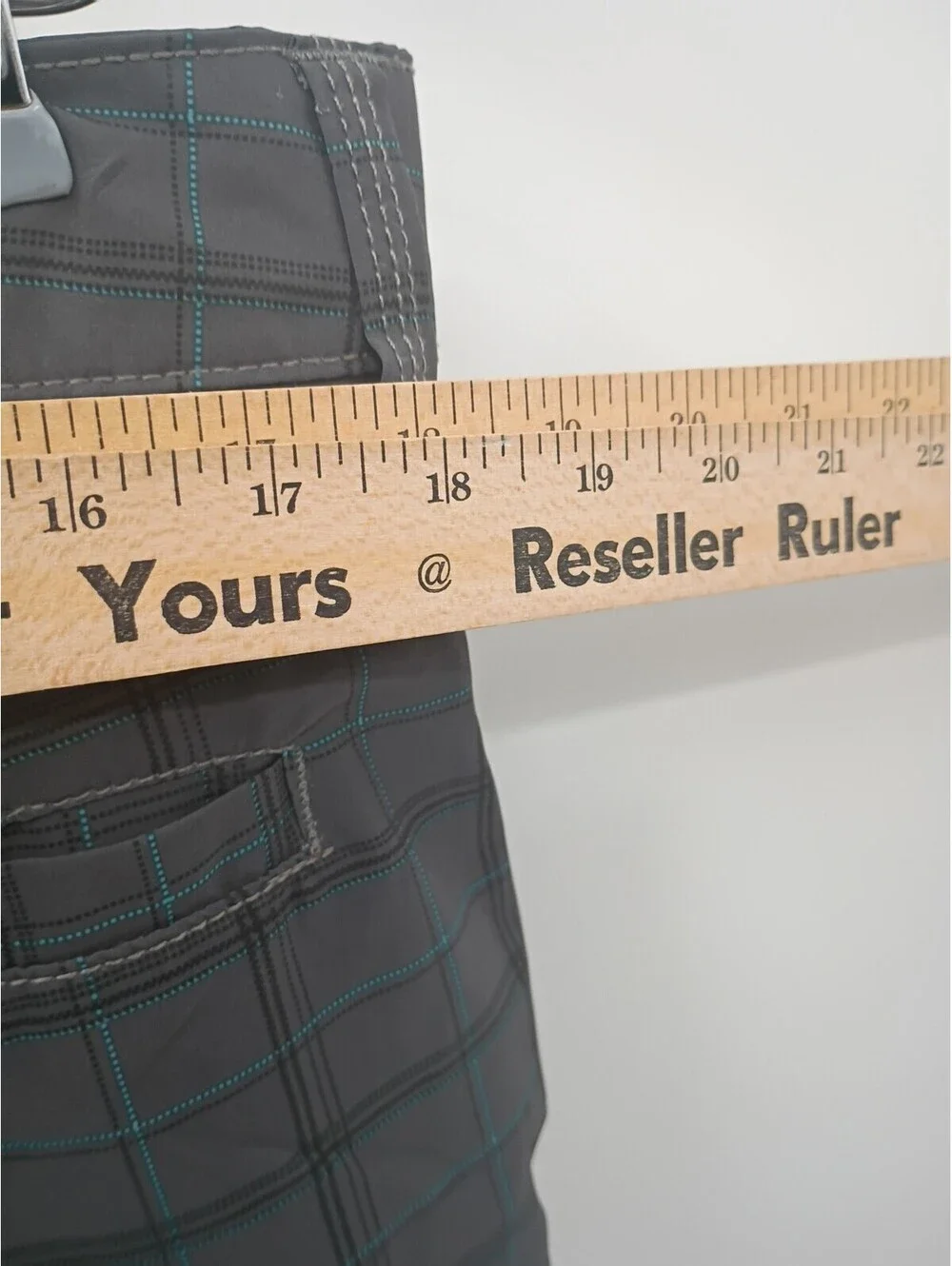 Kanu Surf Board Shorts Mens 36 Gray Plaid Lightweight Mesh Pockets Outdoor Swim